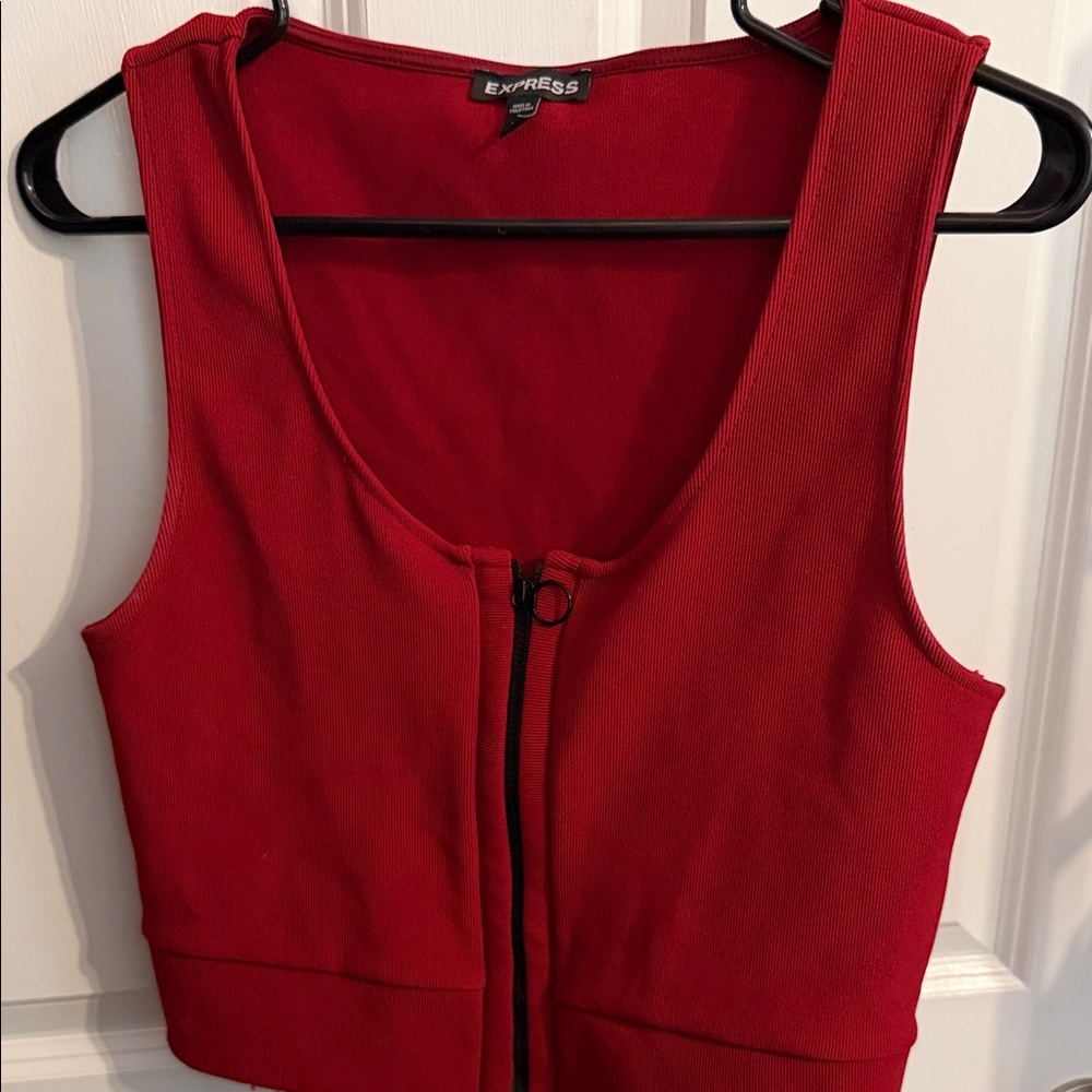 Express Women's Bold Red Crop Top